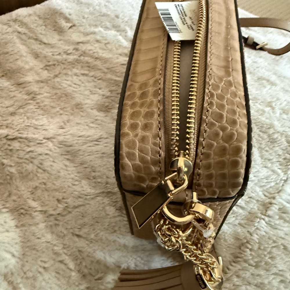MICHAEL KORS Jet Set Medium Crocodile Embossed Leather Crossbody NWT - Picture 3 of 6